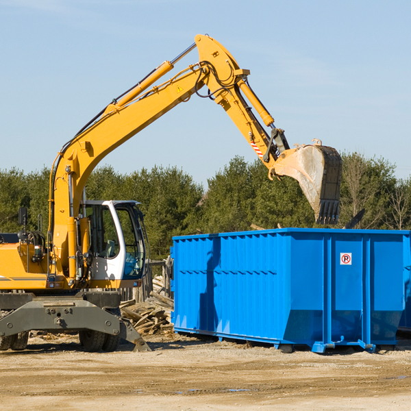 are there any restrictions on where a residential dumpster can be placed in Stow